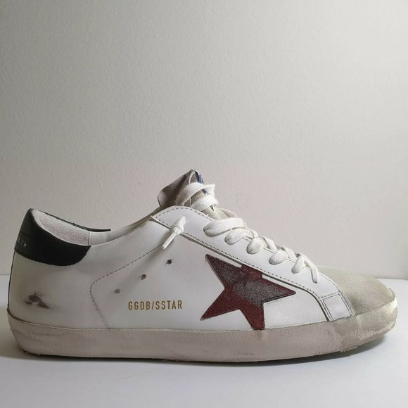 Golden Goose Superstar Suede Burgundy Star - Picture 1 of 5